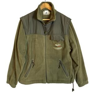 Fundy National Park Coat Mens Medium Convertible Green Fleece Gorpcore Outdoor